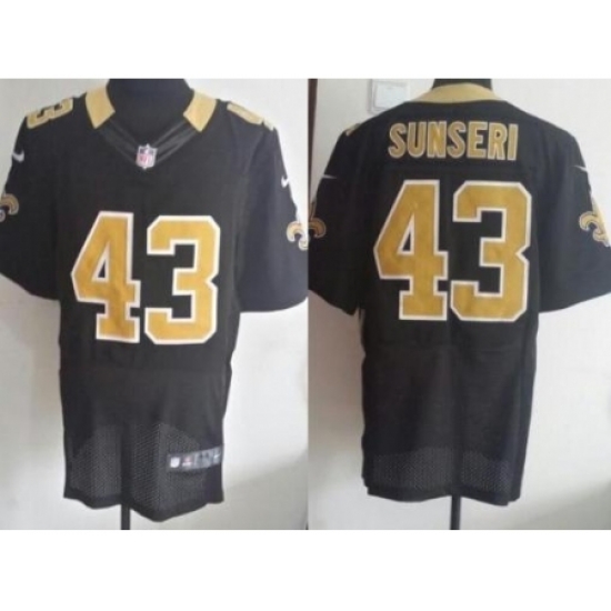 Nike New Orleans Saints 43 Vinnie Sunseri Black Elite NFL Jersey Nike New Orleans Saints 43 Vinnie Sunseri Black Elite NFL Jersey