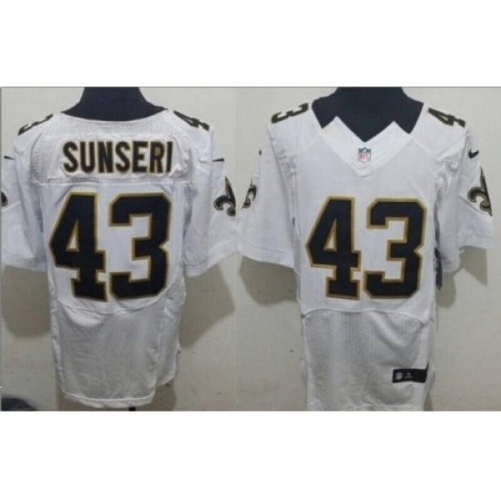 Nike New Orleans Saints 43 Vinnie Sunseri White Elite NFL Jersey Nike New Orleans Saints 43 Vinnie Sunseri White Elite NFL Jersey