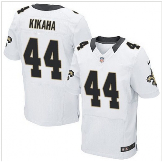 Nike New Orleans Saints #44 Hauoli Kikaha White Mens Stitched NFL Elite Jersey Nike New Orleans Saints #44 Hauoli Kikaha White Mens Stitched NFL Elite Jersey