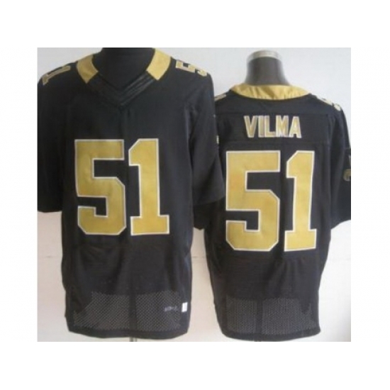 Nike New Orleans Saints 51 Jonathan Vilma Black Elite NFL Jersey Nike New Orleans Saints 51 Jonathan Vilma Black Elite NFL Jersey