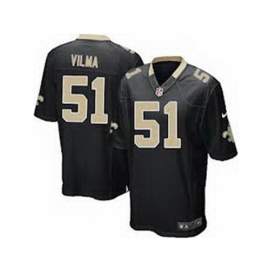 Nike New Orleans Saints 51 Jonathan Vilma Elite Black NFL Jersey Nike New Orleans Saints 51 Jonathan Vilma Elite Black NFL Jersey
