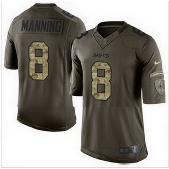 Nike New Orleans Saints #8 Archie Manning Green Mens Stitched NFL Limited Salute to Service Jersey Nike New Orleans Saints #8 Archie Manning Green Mens Stitched NFL Limited Salute to Service Jersey
