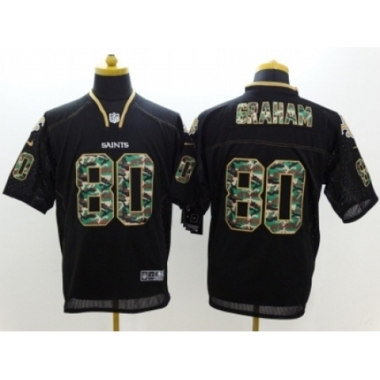 Nike New Orleans Saints 80 Jimmy Graham Black Elite Camo Fashion NFL Jersey Nike New Orleans Saints 80 Jimmy Graham Black Elite Camo Fashion NFL Jersey