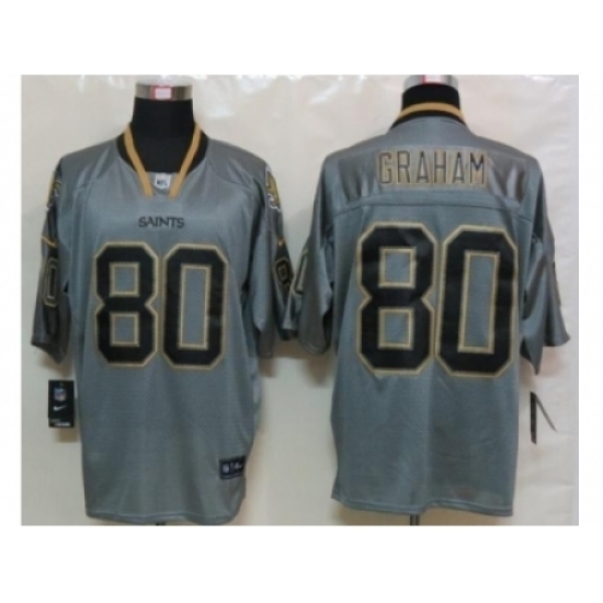 Nike New Orleans Saints 80 Jimmy Graham Grey Elite Lights out NFL Jersey Nike New Orleans Saints 80 Jimmy Graham Grey Elite Lights out NFL Jersey