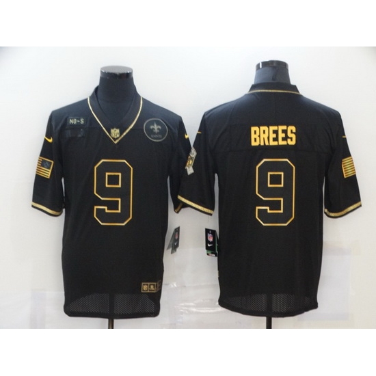 Nike New Orleans Saints 9 Drew Brees Black Gold 2020 Salute To Service Limited Jersey Nike New Orleans Saints 9 Drew Brees Black Gold 2020 Salute To Service Limited Jersey