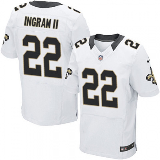Nike Saints #22 Mark Ingram II White Mens Stitched NFL Elite Jersey Nike Saints #22 Mark Ingram II White Mens Stitched NFL Elite Jersey