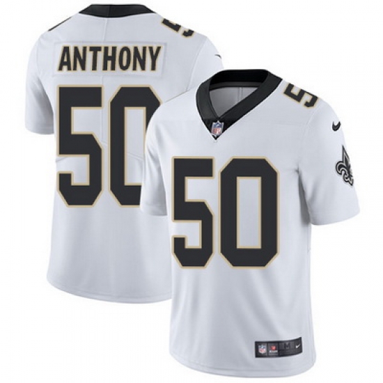 Nike Saints #50 Stephone Anthony White Mens Stitched NFL Vapor Untouchable Limited Jersey Nike Saints #50 Stephone Anthony White Mens Stitched NFL Vapor Untouchable Limited Jersey