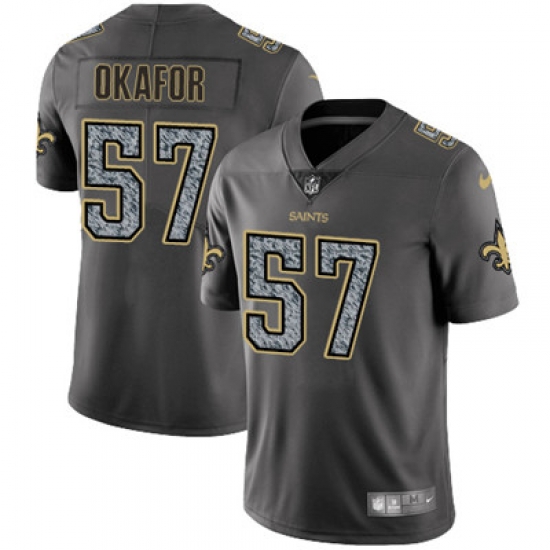 Nike Saints #57 Alex Okafor Gray Static Mens NFL Vapor Untouchable Game Jersey Nike Saints #57 Alex Okafor Gray Static Mens NFL Vapor Untouchable Game Jersey