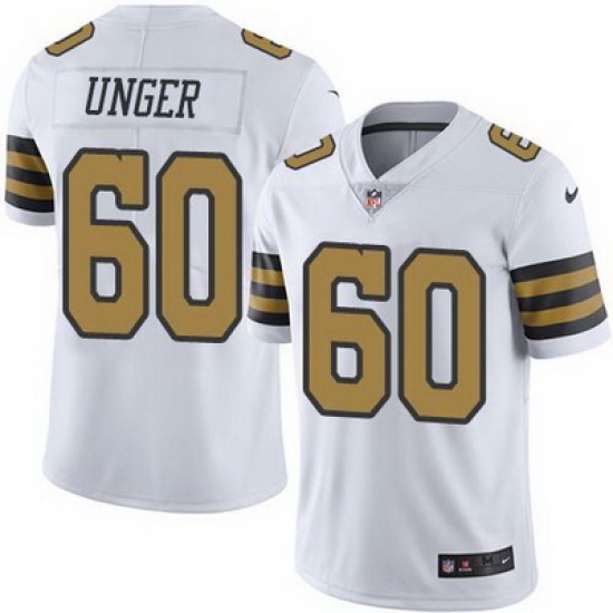 Nike Saints #60 Max Unger White Mens Stitched NFL Limited Rush Jersey Nike Saints #60 Max Unger White Mens Stitched NFL Limited Rush Jersey