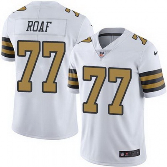 Nike Saints #77 Willie Roaf White Mens Stitched NFL Limited Rush Jersey Nike Saints #77 Willie Roaf White Mens Stitched NFL Limited Rush Jersey