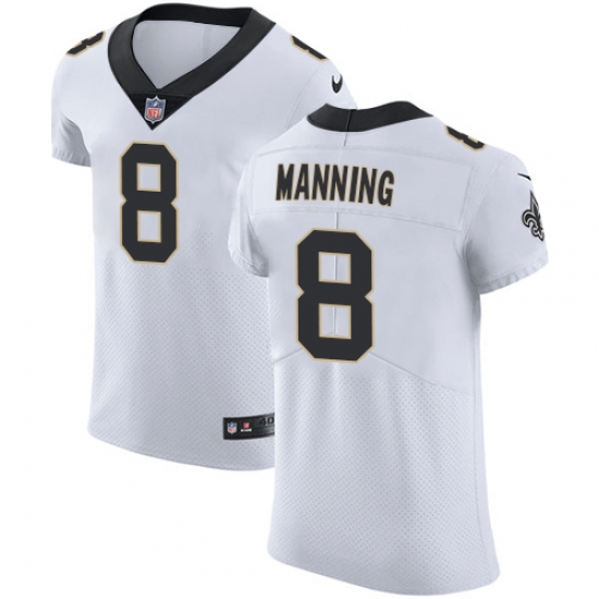 Nike Saints #8 Archie Manning White Mens Stitched NFL Vapor Untouchable Elite Jersey Nike Saints #8 Archie Manning White Mens Stitched NFL Vapor Untouchable Elite Jersey