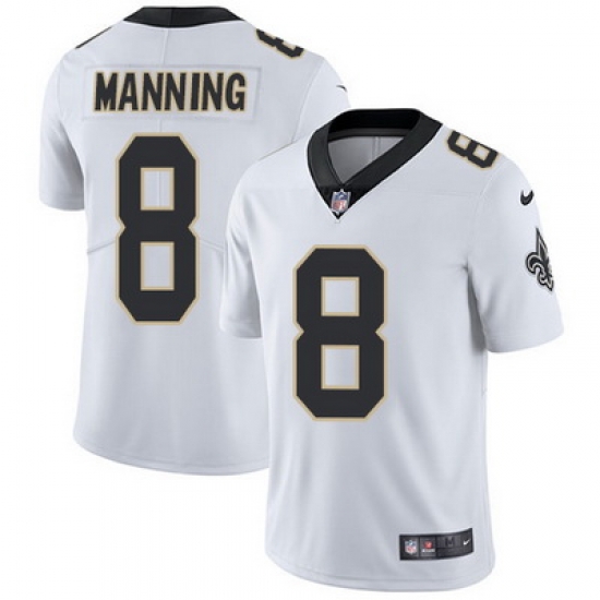 Nike Saints #8 Archie Manning White Mens Stitched NFL Vapor Untouchable Limited Jersey Nike Saints #8 Archie Manning White Mens Stitched NFL Vapor Untouchable Limited Jersey