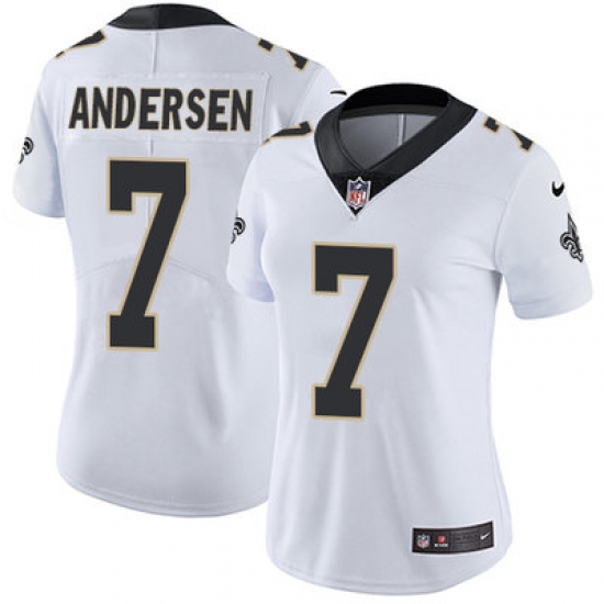 Nike Saints #7 Morten Andersen White Womens Stitched NFL Vapor Untouchable Limited Jersey Nike Saints #7 Morten Andersen White Womens Stitched NFL Vapor Untouchable Limited Jersey
