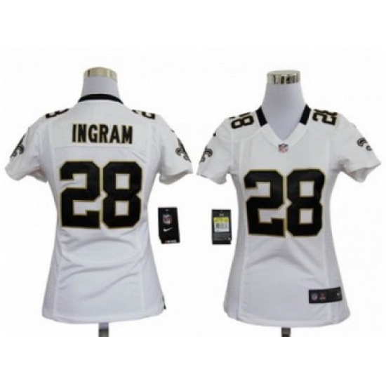 Nike Women New Orleans Saints #28 Mark Ingram White Jerseys Nike Women New Orleans Saints #28 Mark Ingram White Jerseys