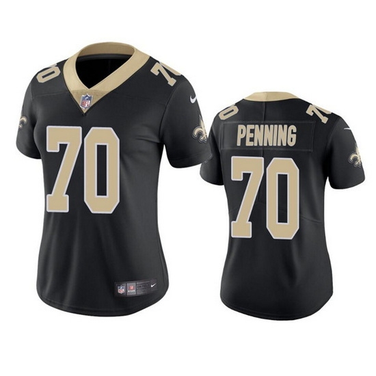 Women New Orleans Saints 70 Trevor Penning Black Vapor Untouchable Limited Stitched Jersey Women New Orleans Saints 70 Trevor Penning Black Vapor Untouchable Limited Stitched Jersey