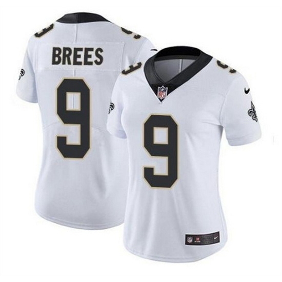 Women New Orleans Saints 9 Drew Brees White Vapor Untouchable Limited Stitched Jersey Women New Orleans Saints 9 Drew Brees White Vapor Untouchable Limited Stitched Jersey