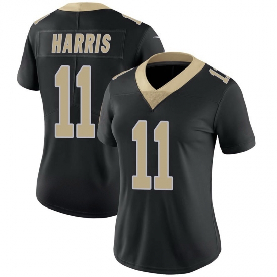 Women New Orleans Saints Deonte Harris #11 Black Vapor Limited Stitched NFL Colo Women New Orleans Saints Deonte Harris #11 Black Vapor Limited Stitched NFL Colo