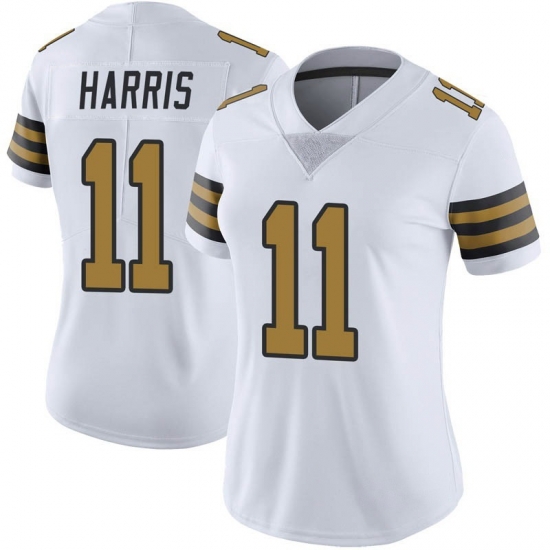 Women New Orleans Saints Deonte Harris #11 Rush Stitched NFL Colo Women New Orleans Saints Deonte Harris #11 Rush Stitched NFL Colo