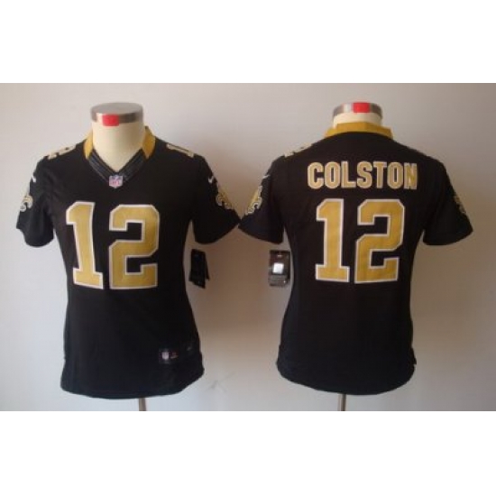 Women Nike New Orleans Saints #12 Marques Colston Black Game LIMITED Nike NFL Jerseys Women Nike New Orleans Saints #12 Marques Colston Black Game LIMITED Nike NFL Jerseys