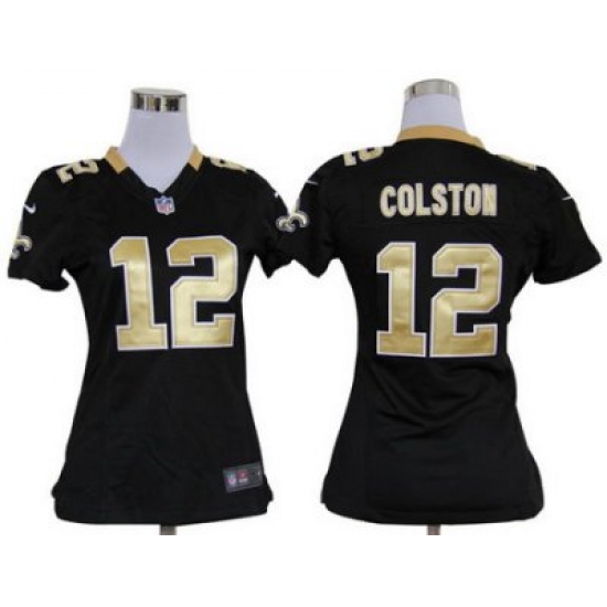 Women Nike New Orleans Saints #12 Marques Colston Black Jerseys Women Nike New Orleans Saints #12 Marques Colston Black Jerseys