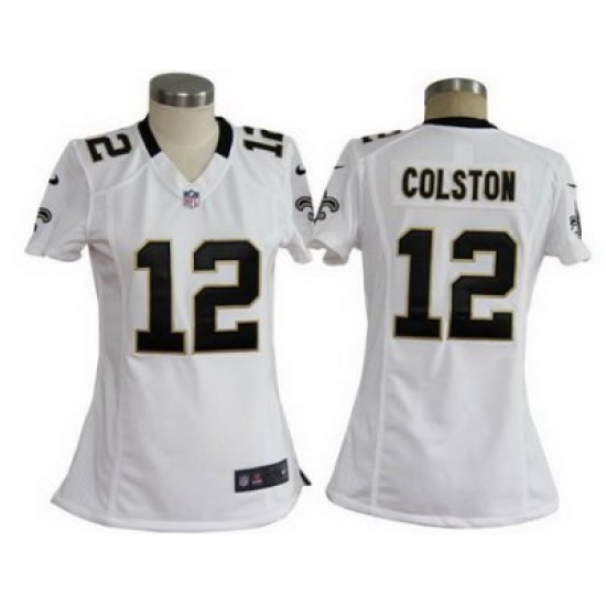 Women Nike New Orleans Saints #12 Marques Colston White Jerseys Women Nike New Orleans Saints #12 Marques Colston White Jerseys