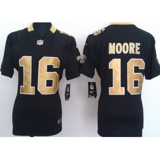 Women Nike New Orleans Saints 16 Lance Moore Black Nike NFL Jersey Women Nike New Orleans Saints 16 Lance Moore Black Nike NFL Jersey
