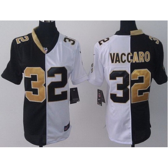 Women Nike New Orleans Saints 32 Kenny Vaccaro Black White Split NFL Jerseys Women Nike New Orleans Saints 32 Kenny Vaccaro Black White Split NFL Jerseys