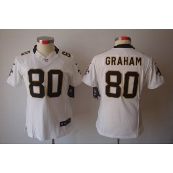 Women Nike New Orleans Saints 80# Graham White[Women's NIKE LIMITED Jersey]