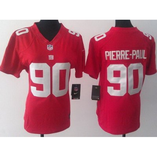 Women Nike New York Giants 90 Pierre-Paul Red LIMITED Jerseys Women Nike New York Giants 90 Pierre-Paul Red LIMITED Jerseys