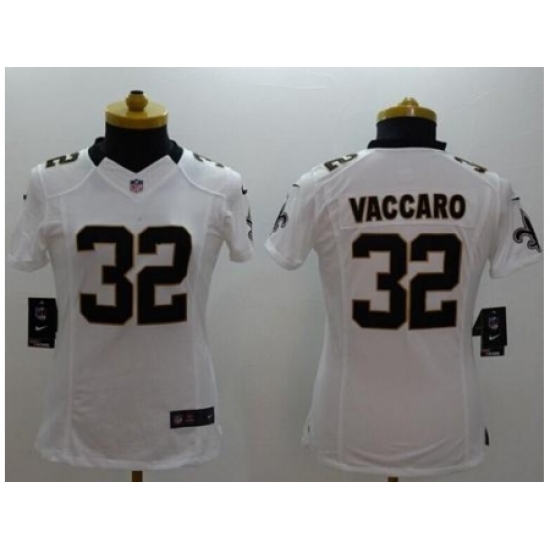 Women's Nike New Orleans Saints #32 Kenny Vaccaro White Stitched NFL Limited Jersey Women's Nike New Orleans Saints #32 Kenny Vaccaro White Stitched NFL Limited Jersey