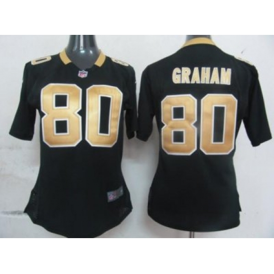 Womens Nike New Orleans Saints 80 Graham Black Nike NFL Jerseys Womens Nike New Orleans Saints 80 Graham Black Nike NFL Jerseys