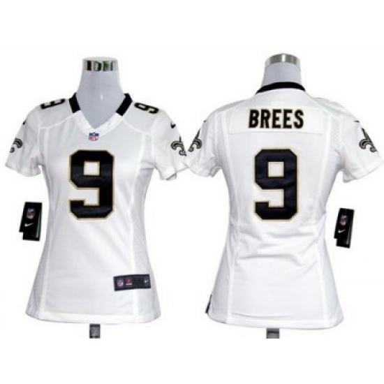 Womens Nike New Orleans Saints 9 Brees White Nike NFL Jerseys Womens Nike New Orleans Saints 9 Brees White Nike NFL Jerseys