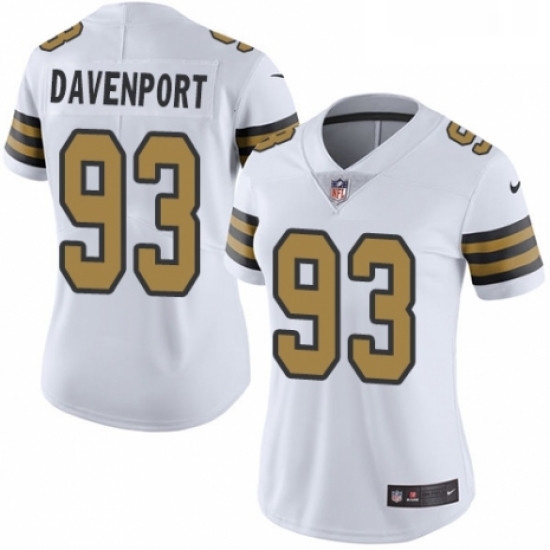 Womens Nike New Orleans Saints 93 Marcus Davenport Limited White Rush Vapor Untouchable NFL Jersey Womens Nike New Orleans Saints 93 Marcus Davenport Limited White Rush Vapor Untouchable NFL Jersey