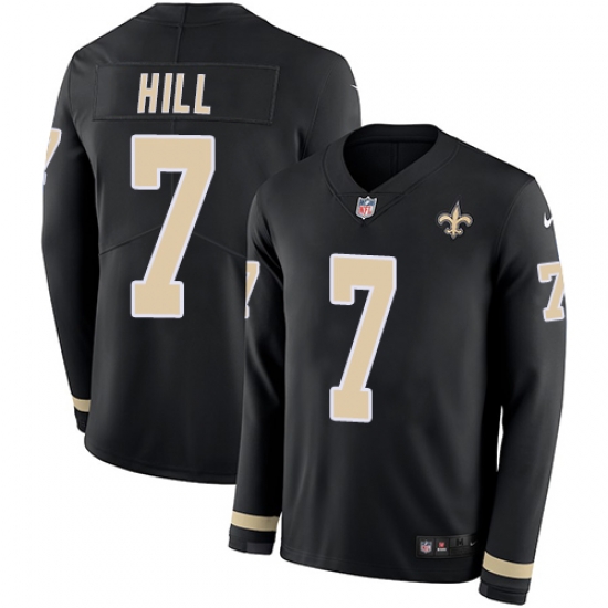 Limited Nike Black Youth Taysom Hill Jersey NFL 7 New Orleans Saints Therma Long Sleeve Limited Nike Black Youth Taysom Hill Jersey NFL 7 New Orleans Saints Therma Long Sleeve
