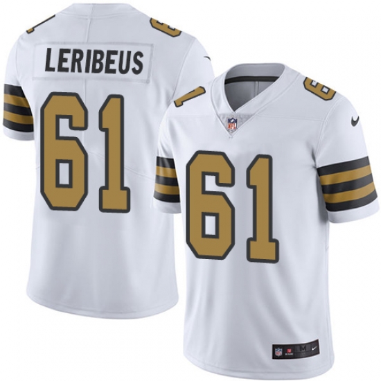 Limited Nike White Youth Josh LeRibeus Jersey NFL 61 New Orleans Saints Rush Vapor Untouchable Limited Nike White Youth Josh LeRibeus Jersey NFL 61 New Orleans Saints Rush Vapor Untouchable