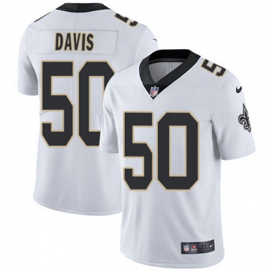 Nike Saints #50 DeMario Davis White Youth Stitched NFL Vapor Untouchable Limited Jersey Nike Saints #50 DeMario Davis White Youth Stitched NFL Vapor Untouchable Limited Jersey