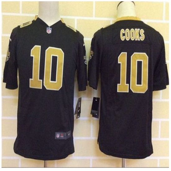 Youth New New Orleans Saints #10 Brandin Cooks Black Team Color Stitched NFL Elite jersey Youth New New Orleans Saints #10 Brandin Cooks Black Team Color Stitched NFL Elite jersey