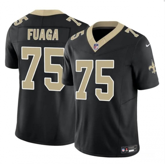 Youth New Orleans Saints 75 Taliese Fuaga Black 2024 Draft F U S E Vapor Limited Stitched Football Jersey Youth New Orleans Saints 75 Taliese Fuaga Black 2024 Draft F U S E Vapor Limited Stitched Football Jersey