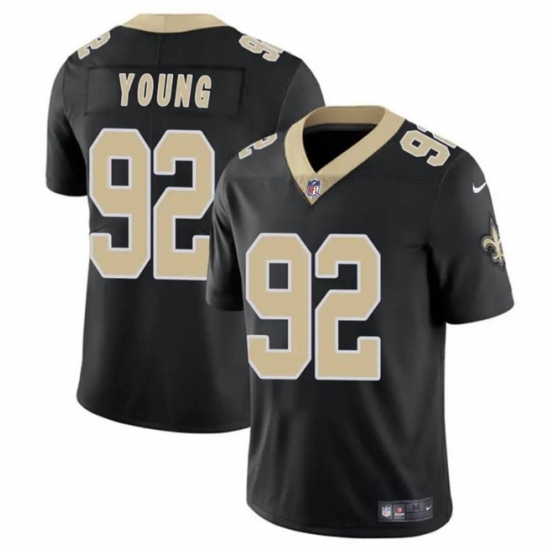 Youth New Orleans Saints 92 Chase Young Black Vapor Limited Stitched Football Jersey Youth New Orleans Saints 92 Chase Young Black Vapor Limited Stitched Football Jersey