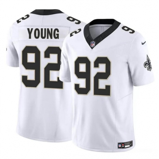 Youth New Orleans Saints 92 Chase Young White 2023 F U S E Vapor Limited Stitched Football Jersey Youth New Orleans Saints 92 Chase Young White 2023 F U S E Vapor Limited Stitched Football Jersey
