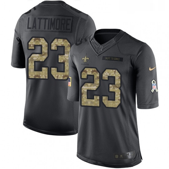 Youth Nike New Orleans Saints 23 Marshon Lattimore Limited Black 2016 Salute to Service NFL Jersey Youth Nike New Orleans Saints 23 Marshon Lattimore Limited Black 2016 Salute to Service NFL Jersey