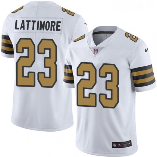Youth Nike New Orleans Saints 23 Marshon Lattimore Limited White Rush Vapor Untouchable NFL Jersey Youth Nike New Orleans Saints 23 Marshon Lattimore Limited White Rush Vapor Untouchable NFL Jersey