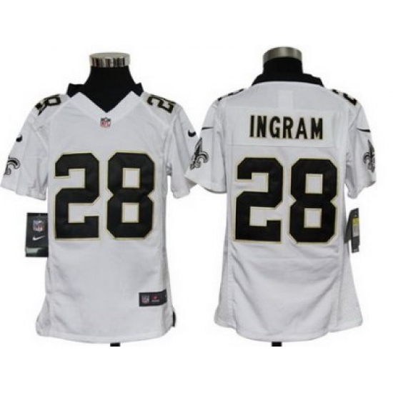Youth Nike New Orleans Saints 28# Mark Ingram White Color Jersey Youth Nike New Orleans Saints 28# Mark Ingram White Color Jersey