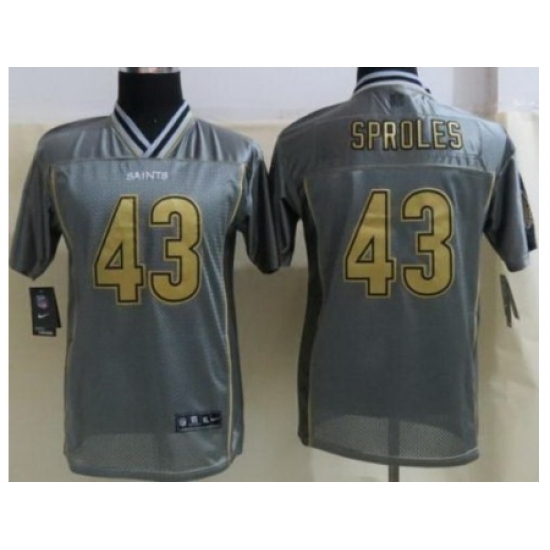 Youth Nike New Orleans Saints 43 Darren Sproles Grey Jersey(Vapor Elite) Youth Nike New Orleans Saints 43 Darren Sproles Grey Jersey(Vapor Elite)