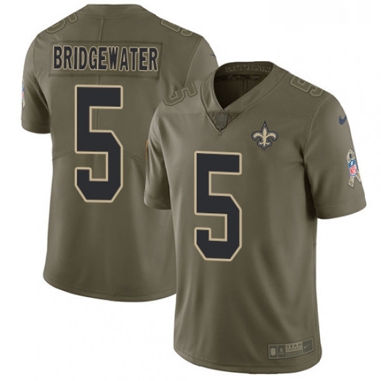 Youth Nike New Orleans Saints 5 Teddy Bridgewater Limited Olive 2017 Salute to Service NFL Jersey Youth Nike New Orleans Saints 5 Teddy Bridgewater Limited Olive 2017 Salute to Service NFL Jersey