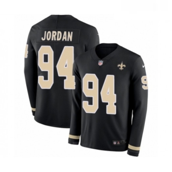 Youth Nike New Orleans Saints 94 Cameron Jordan Limited Black Therma Long Sleeve NFL Jersey Youth Nike New Orleans Saints 94 Cameron Jordan Limited Black Therma Long Sleeve NFL Jersey