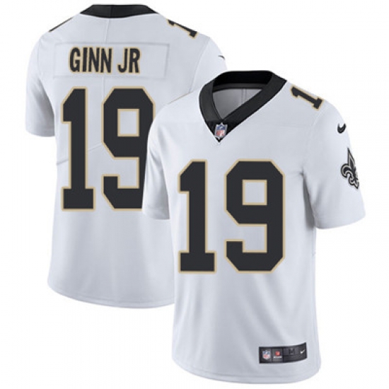 Youth Nike Saints #19 Ted Ginn Jr White Stitched NFL Vapor Untouchable Limited Jersey Youth Nike Saints #19 Ted Ginn Jr White Stitched NFL Vapor Untouchable Limited Jersey