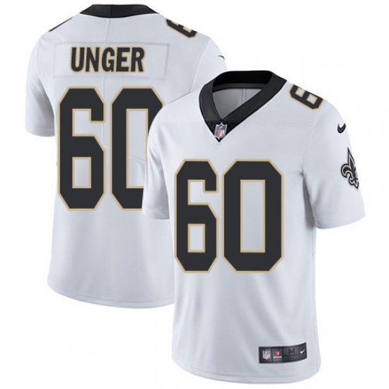 Youth Nike Saints 60 Max Unger White Stitched NFL Vapor Untouchable Limited Jersey Youth Nike Saints 60 Max Unger White Stitched NFL Vapor Untouchable Limited Jersey