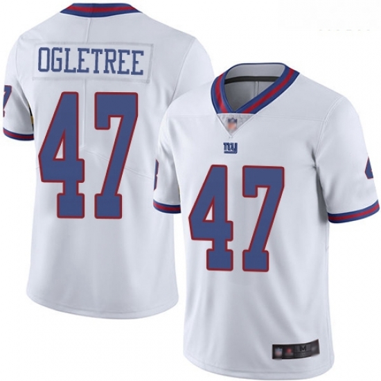 Giants 47 Alec Ogletree White Men Stitched Football Limited Rush Jersey Giants 47 Alec Ogletree White Men Stitched Football Limited Rush Jersey