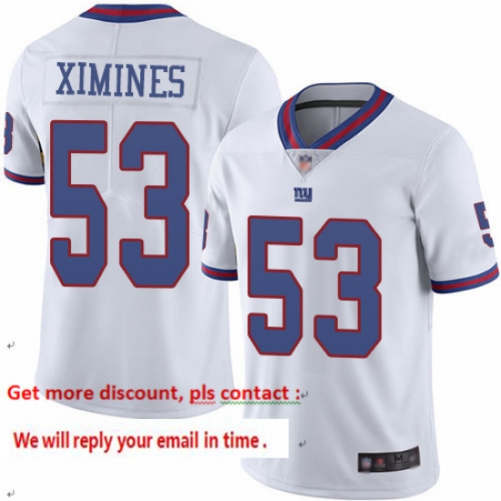 Giants 53 Oshane Ximines White Men Stitched Football Limited Rush Jersey Giants 53 Oshane Ximines White Men Stitched Football Limited Rush Jersey